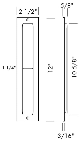 Sun Valley Bronze Flush Pull FP-312 – Noble Elements